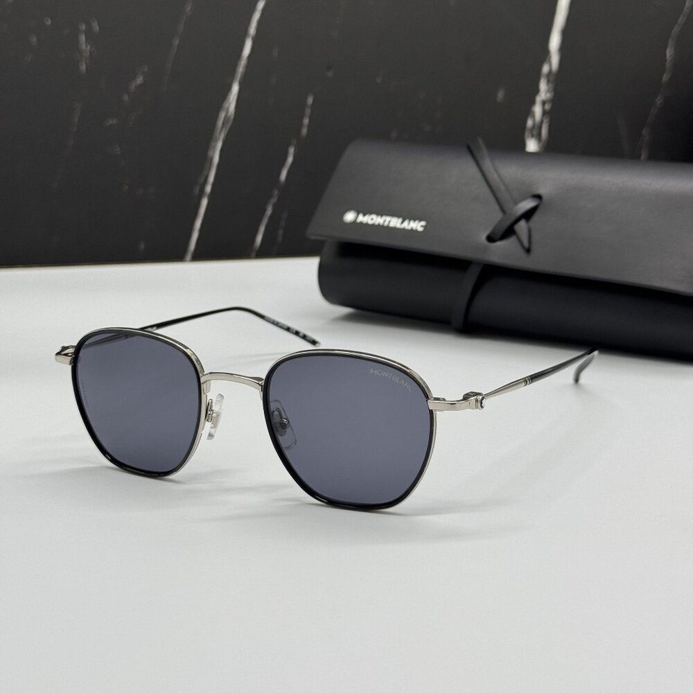 NEW MONTBLANC SUNGLASSES MEN BLACK GRAY EYEWEAR MONTBLANC MB0160S 001